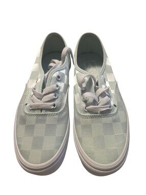 Vans Light Green  Checkerboard Low-Top Sneakers